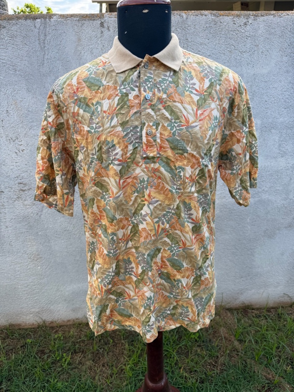 PreOwned Tori Richard Hawaiian Polo Shirt Multicolored Men's Small